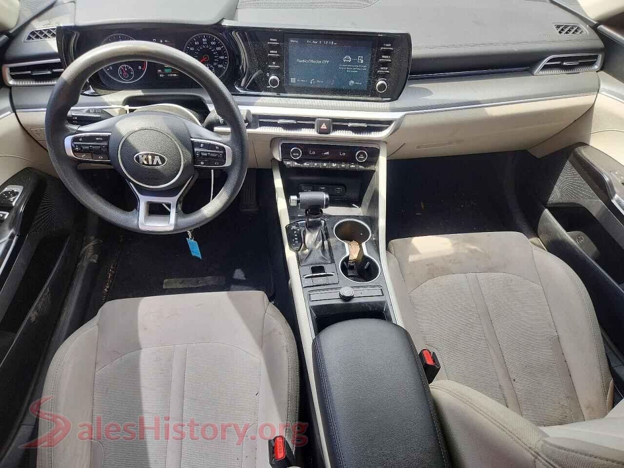 2021 KIA K5 VIN 5XXG14J27MG037621, interior dashboard