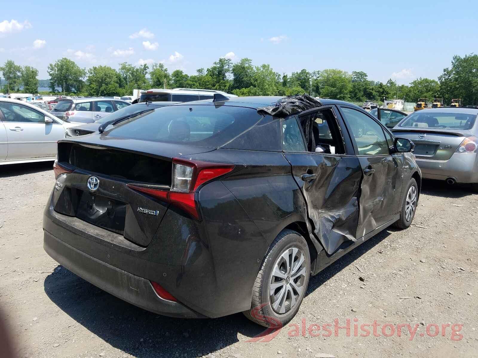 JTDL9RFUXK3011106 2019 TOYOTA PRIUS