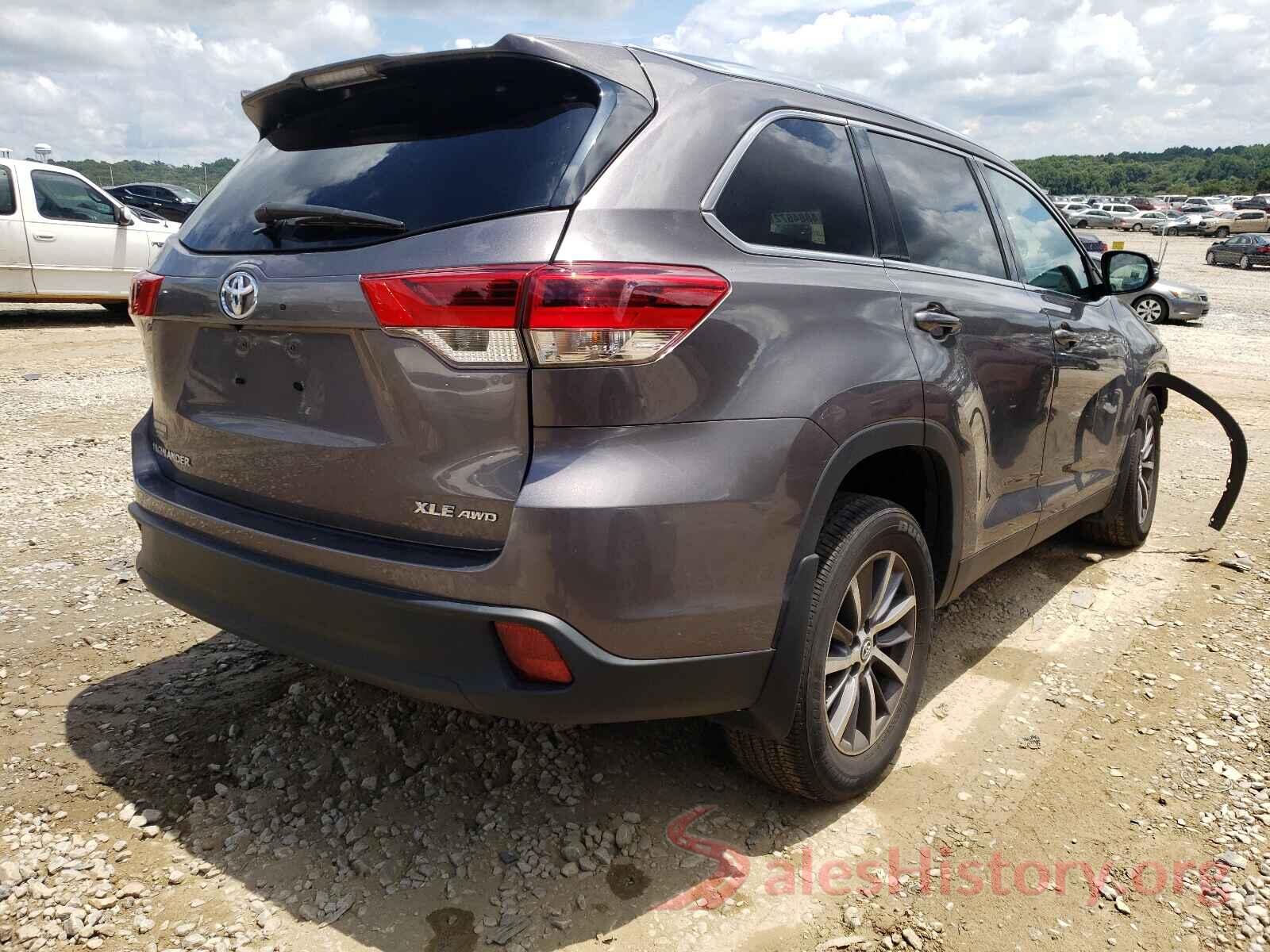 5TDJZRFH2KS582761 2019 TOYOTA HIGHLANDER