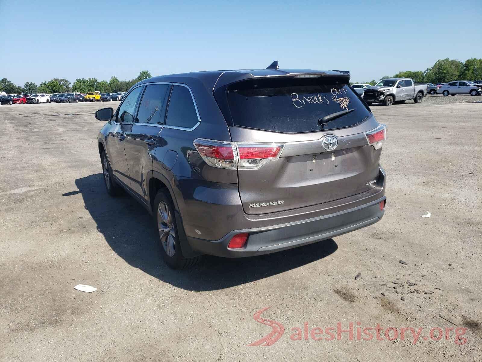 5TDBKRFH4GS238199 2016 TOYOTA HIGHLANDER