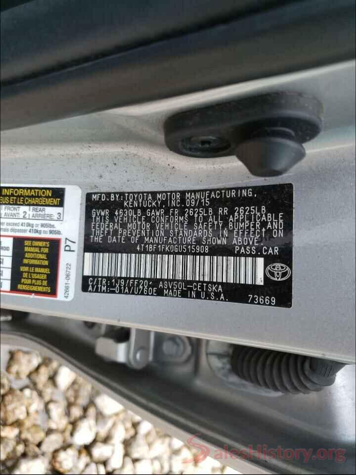 4T1BF1FK0GU515908 2016 TOYOTA CAMRY