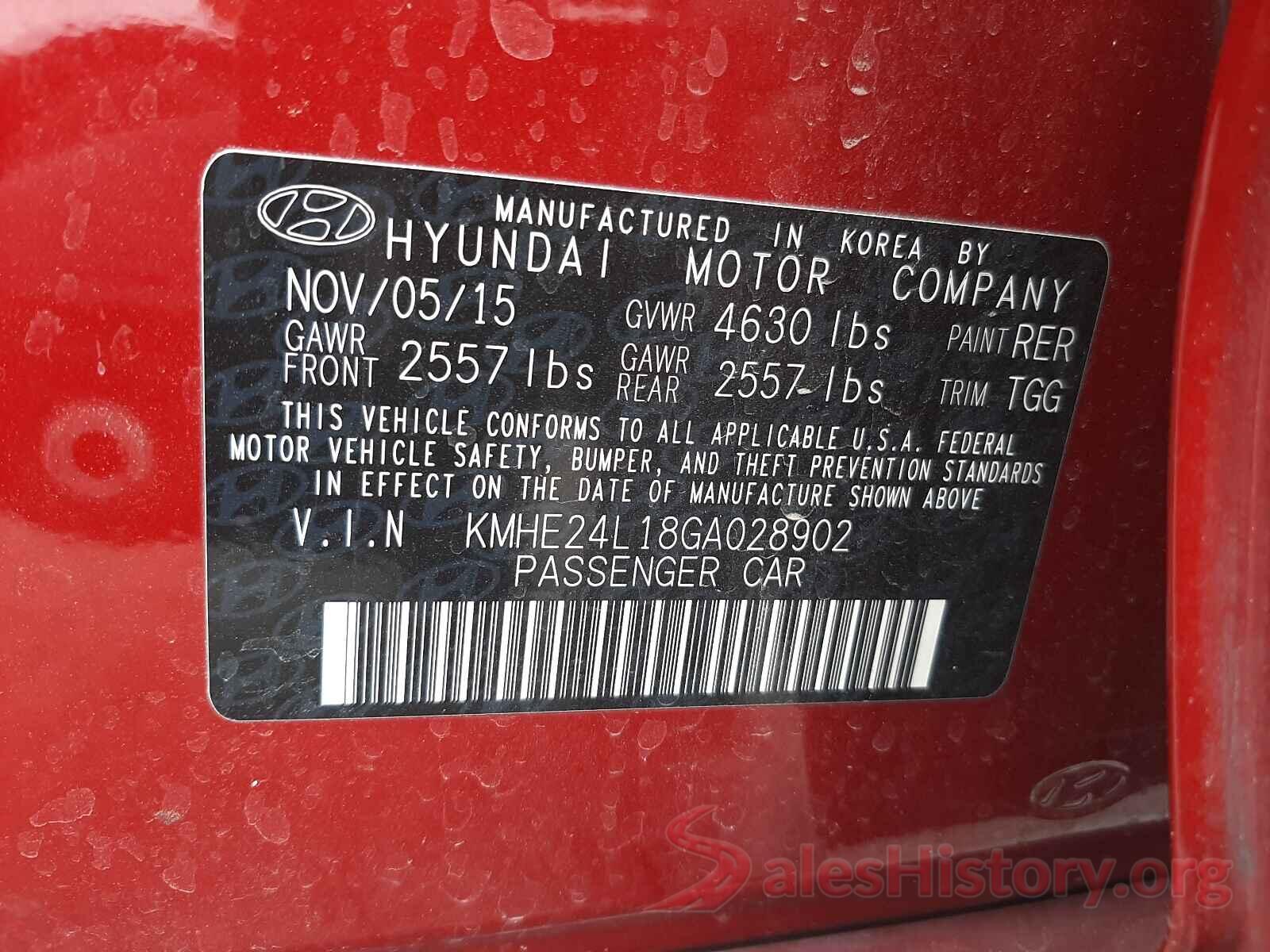 KMHE24L18GA028902 2016 HYUNDAI SONATA