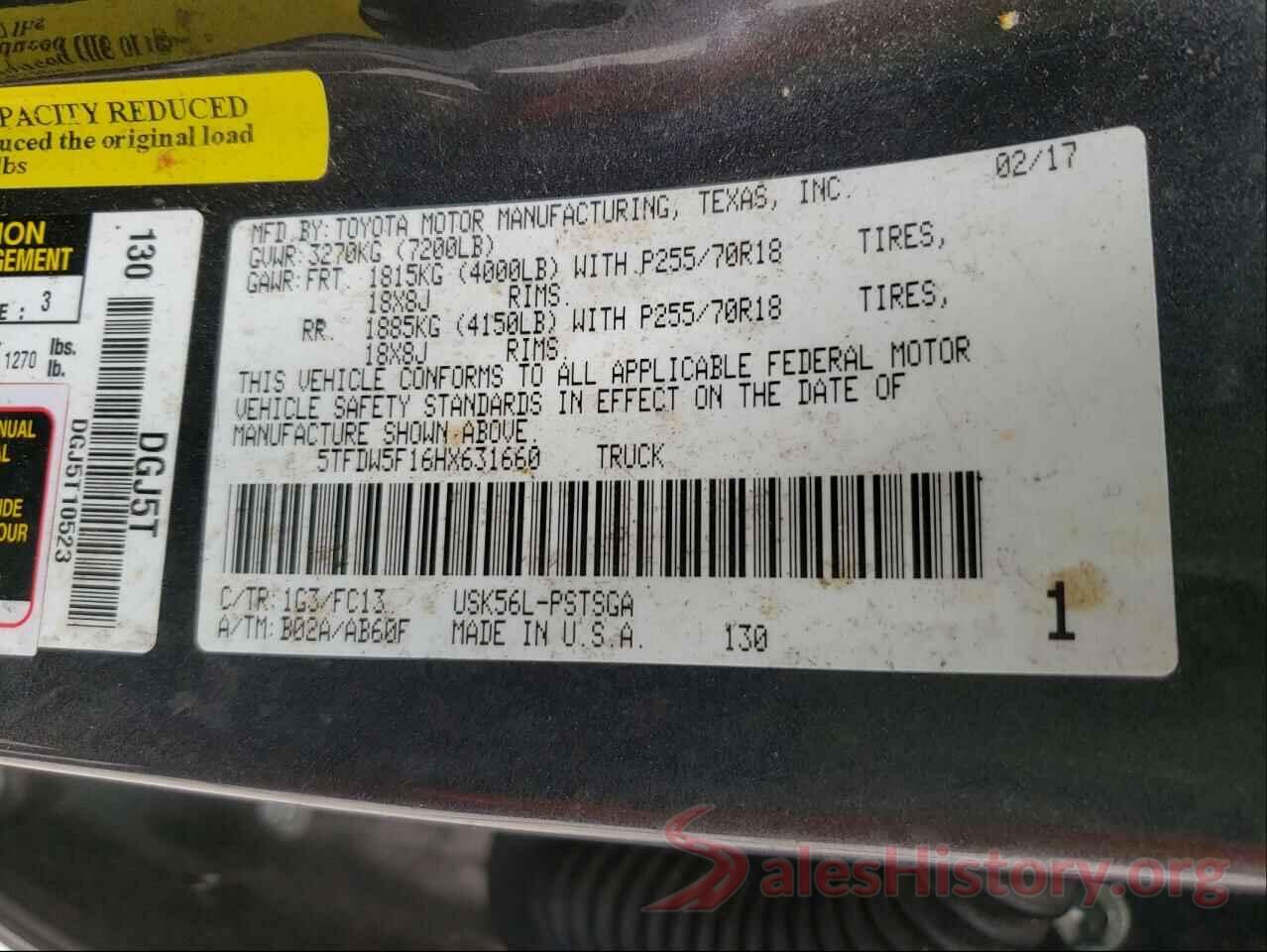 5TFDW5F16HX631660 2017 TOYOTA TUNDRA