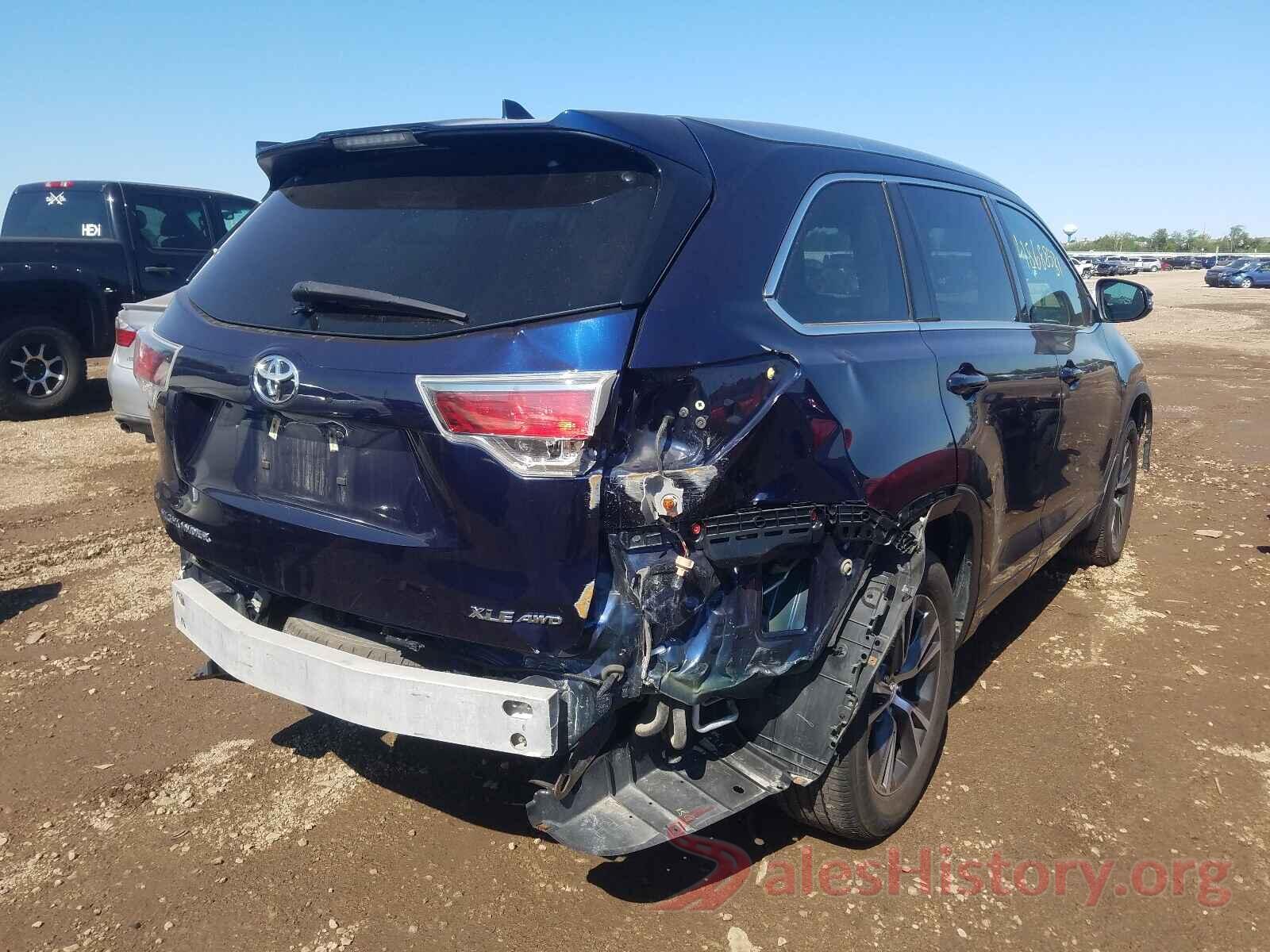 5TDJKRFH3GS343876 2016 TOYOTA HIGHLANDER