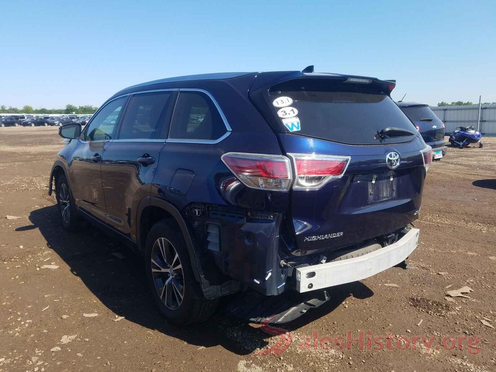 5TDJKRFH3GS343876 2016 TOYOTA HIGHLANDER