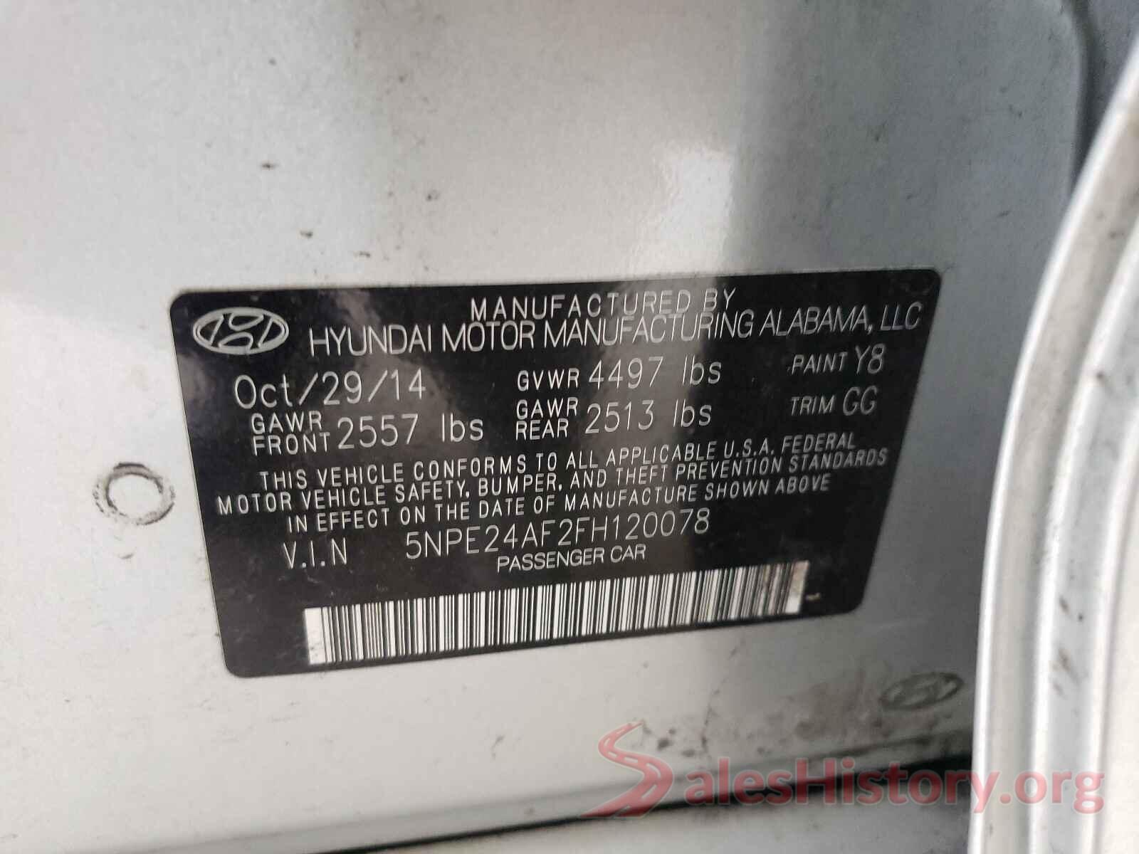 5NPE24AF2FH120078 2017 HYUNDAI SONATA