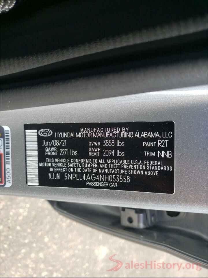 5NPLL4AG4NH053558 2022 HYUNDAI ELANTRA