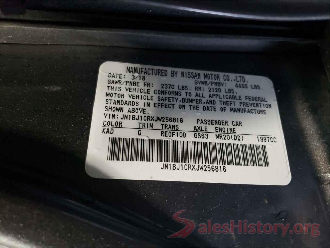 JN1BJ1CRXJW256816 2018 NISSAN ROGUE