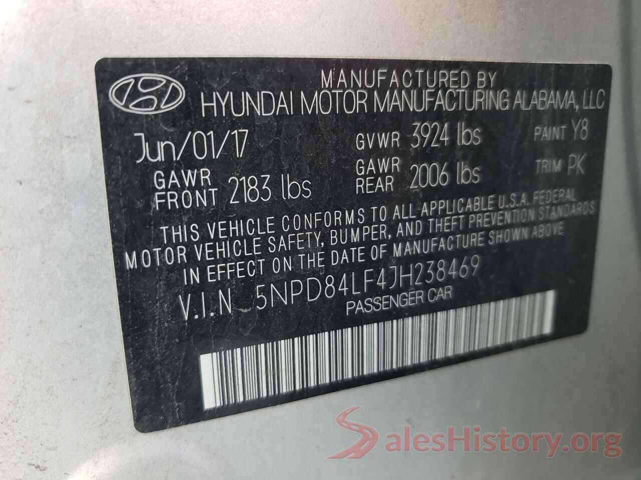 5NPD84LF4JH238469 2018 HYUNDAI ELANTRA