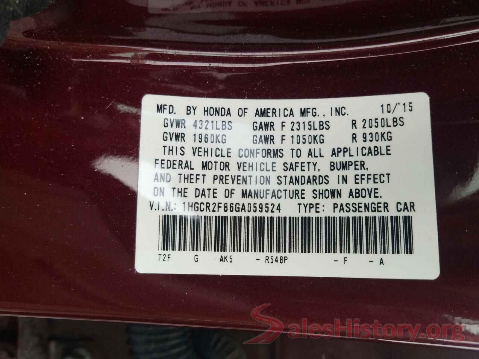 1HGCR2F86GA059524 2016 HONDA ACCORD