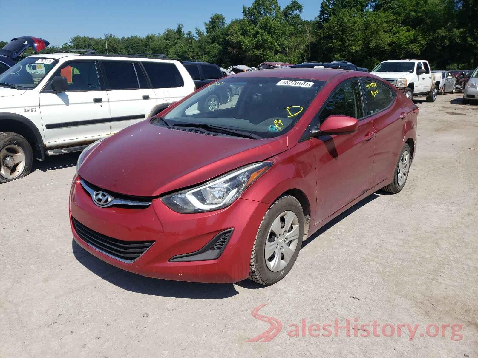 5NPDH4AE7GH718671 2016 HYUNDAI ELANTRA