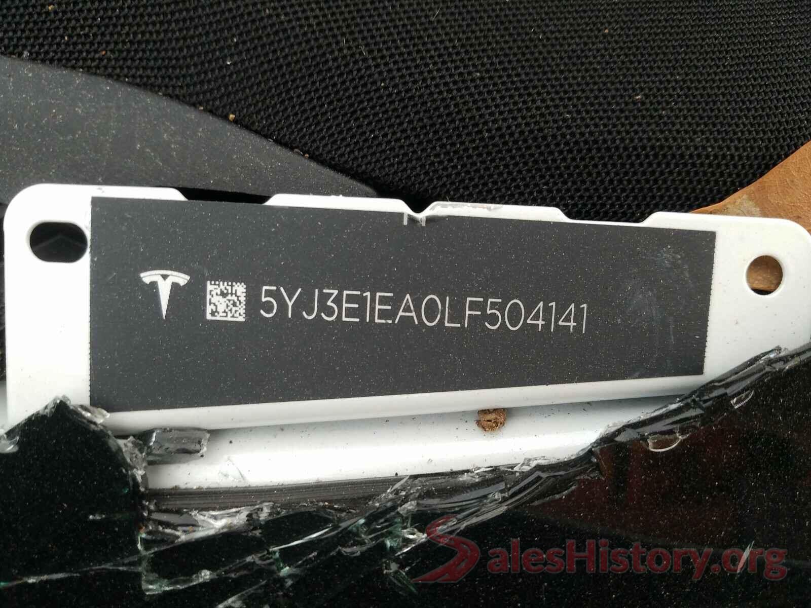 5YJ3E1EA0LF504141 2020 TESLA MODEL 3