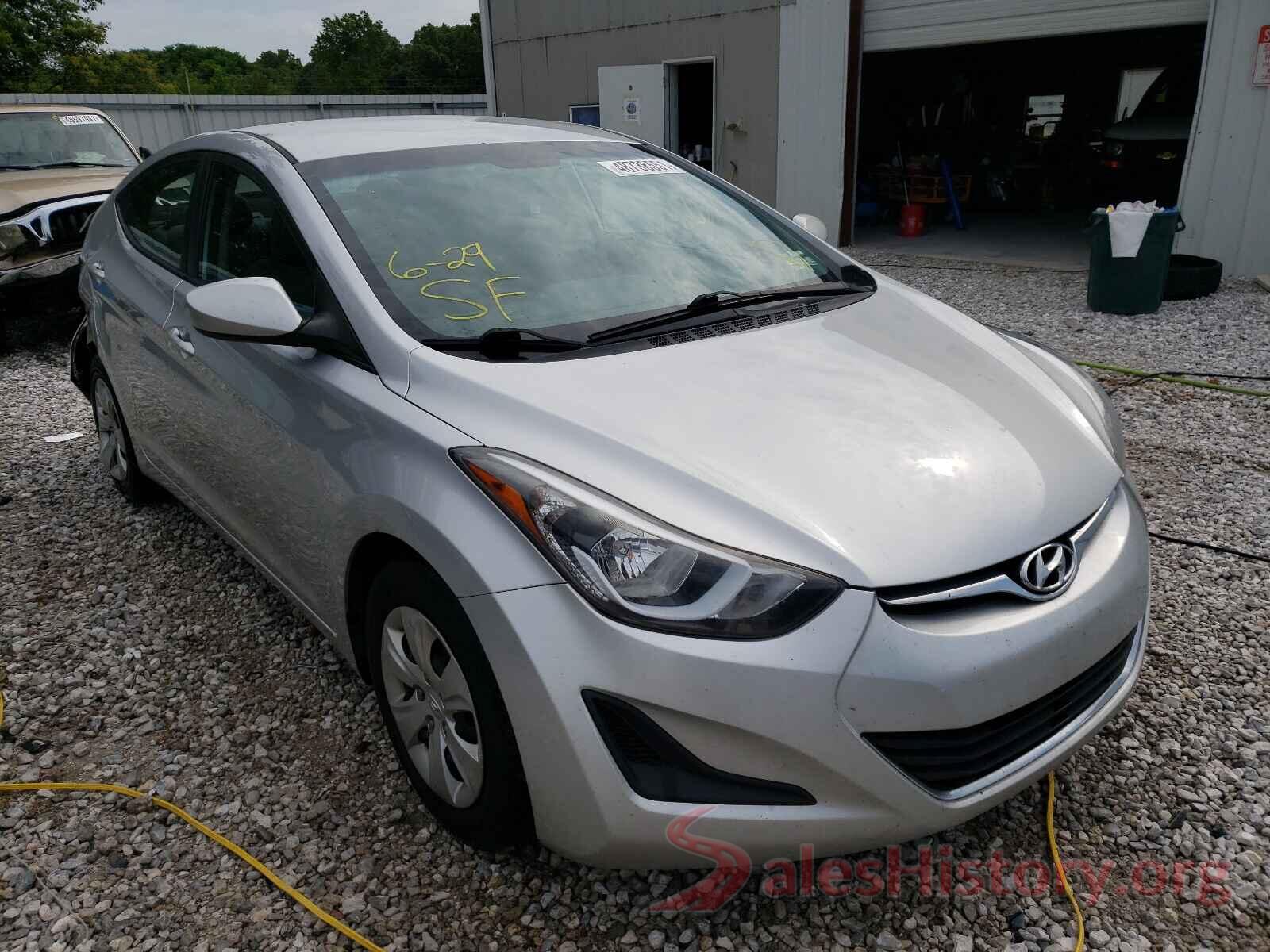 5NPDH4AE4GH697181 2016 HYUNDAI ELANTRA