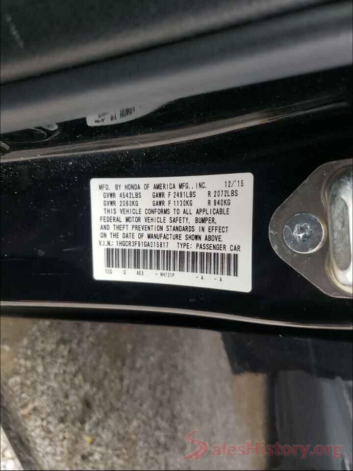 1HGCR3F91GA015817 2016 HONDA ACCORD