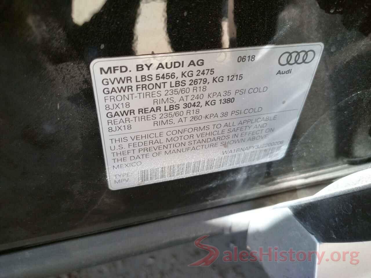 WA1BNAFY3J2200206 2018 AUDI Q5