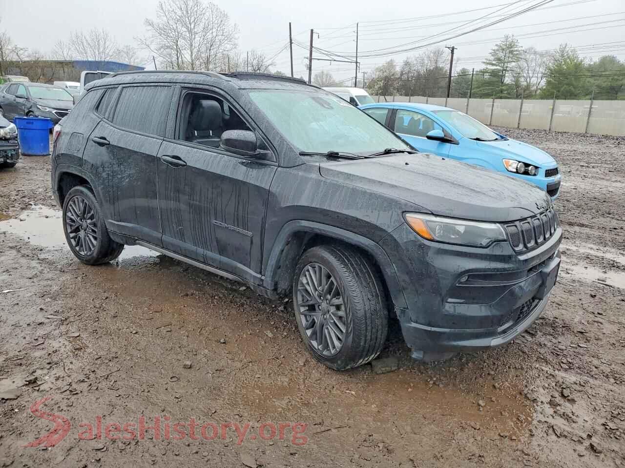 2022 JEEP COMPASS VIN 3C4NJDCB9NT115715, rear 3/4 view