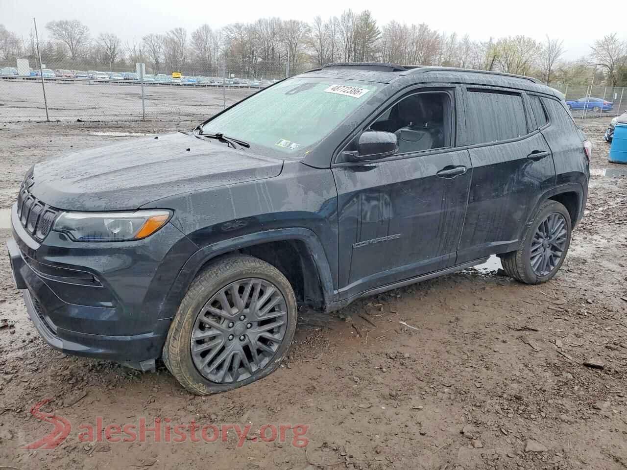 2022 JEEP COMPASS VIN 3C4NJDCB9NT115715, front 3/4 view