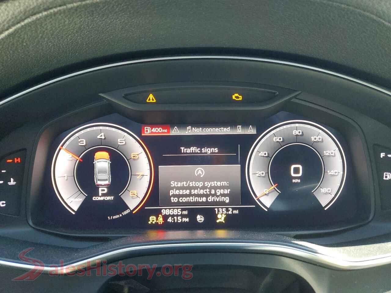 2019 AUDI A7 VIN WAUV2AF28KN018361, interior center console