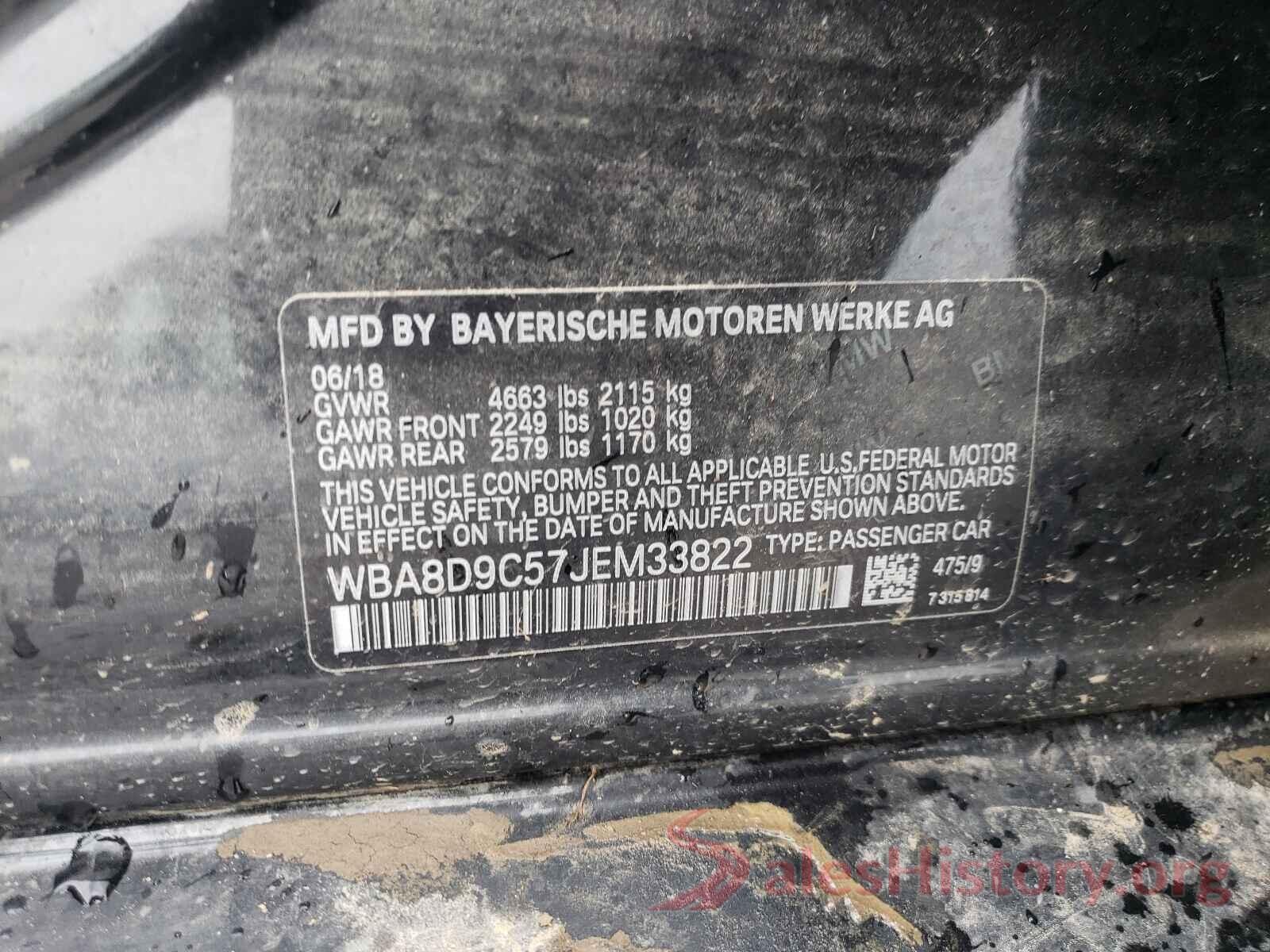 WBA8D9C57JEM33822 2018 BMW 3 SERIES