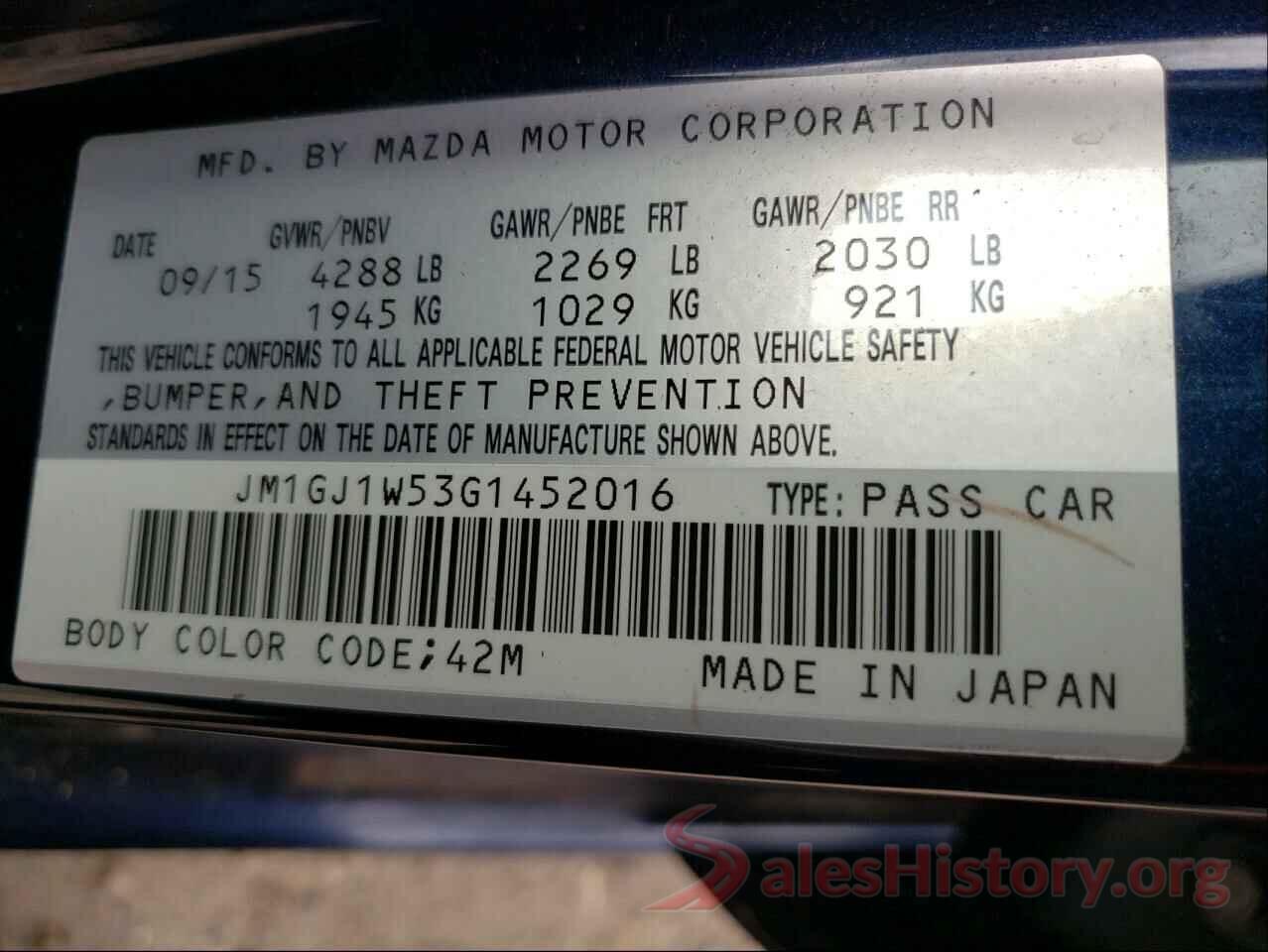 JM1GJ1W53G1452016 2016 MAZDA 6