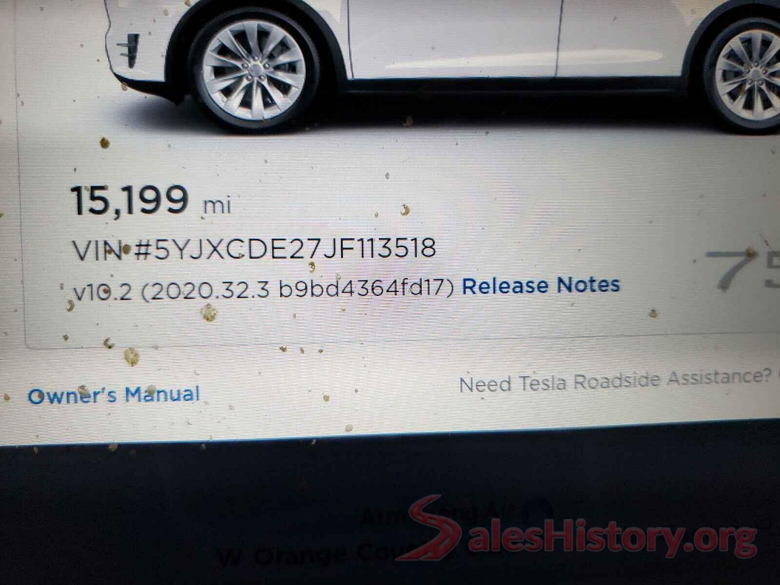 5YJXCDE27JF113518 2018 TESLA MODEL X