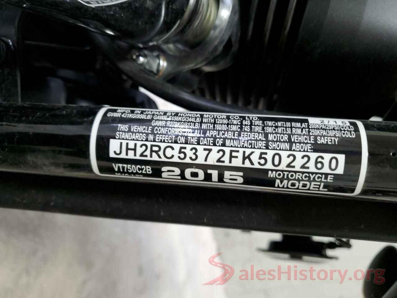 JH2RC5372FK502260 2015 HONDA VT CYCLE