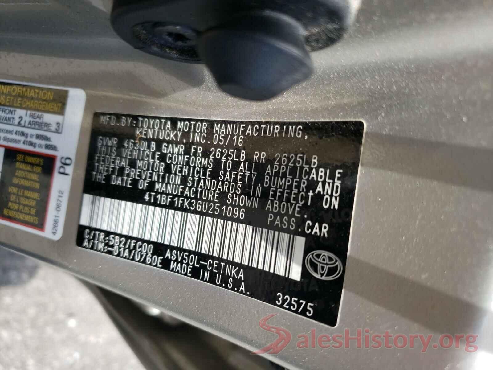 4T1BF1FK3GU251096 2016 TOYOTA CAMRY