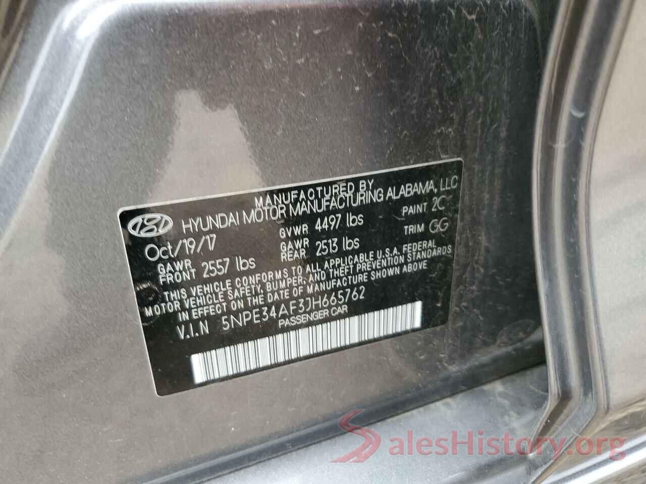 5NPE34AF3JH665762 2018 HYUNDAI SONATA