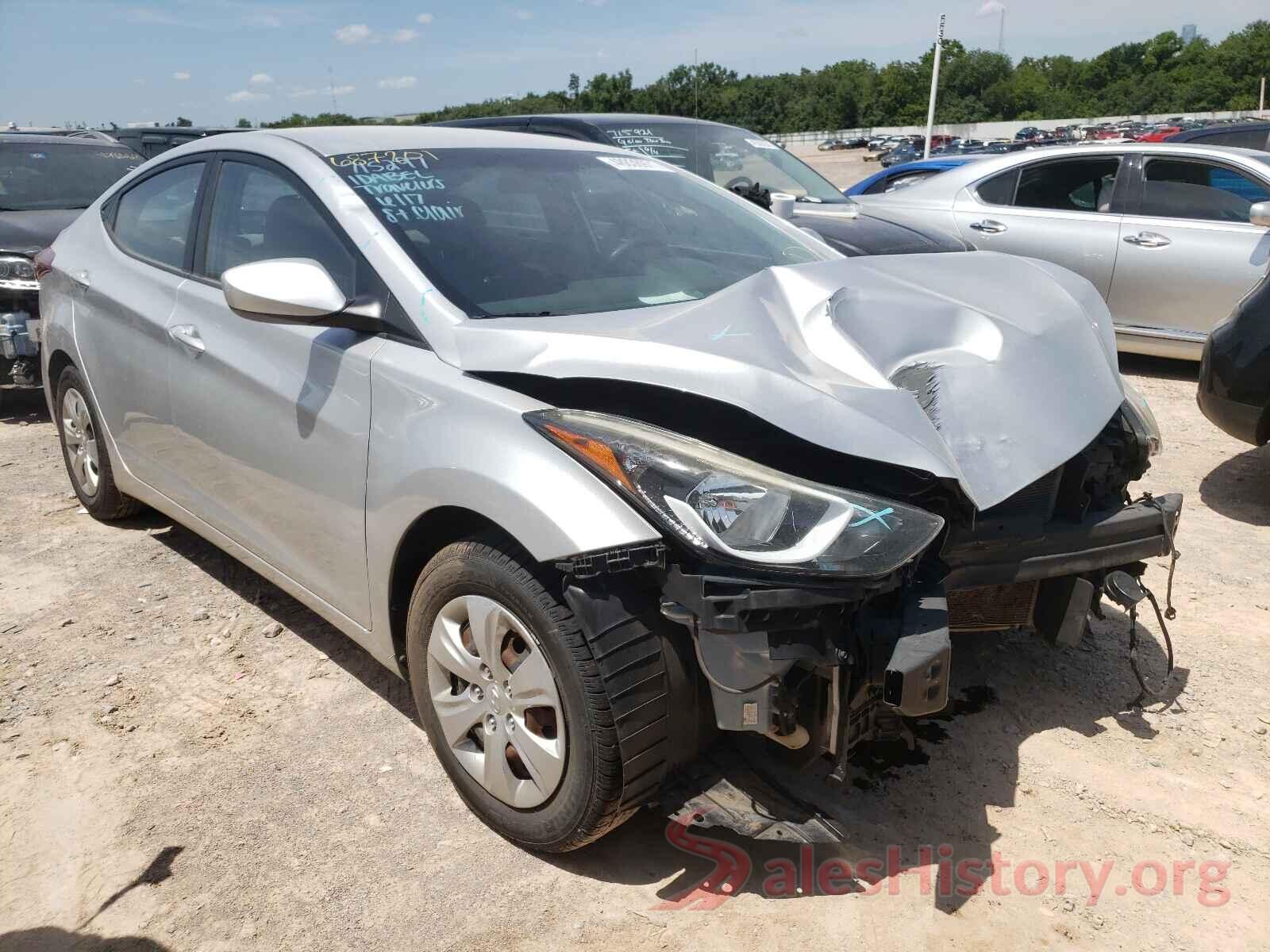 5NPDH4AE0GH687201 2016 HYUNDAI ELANTRA