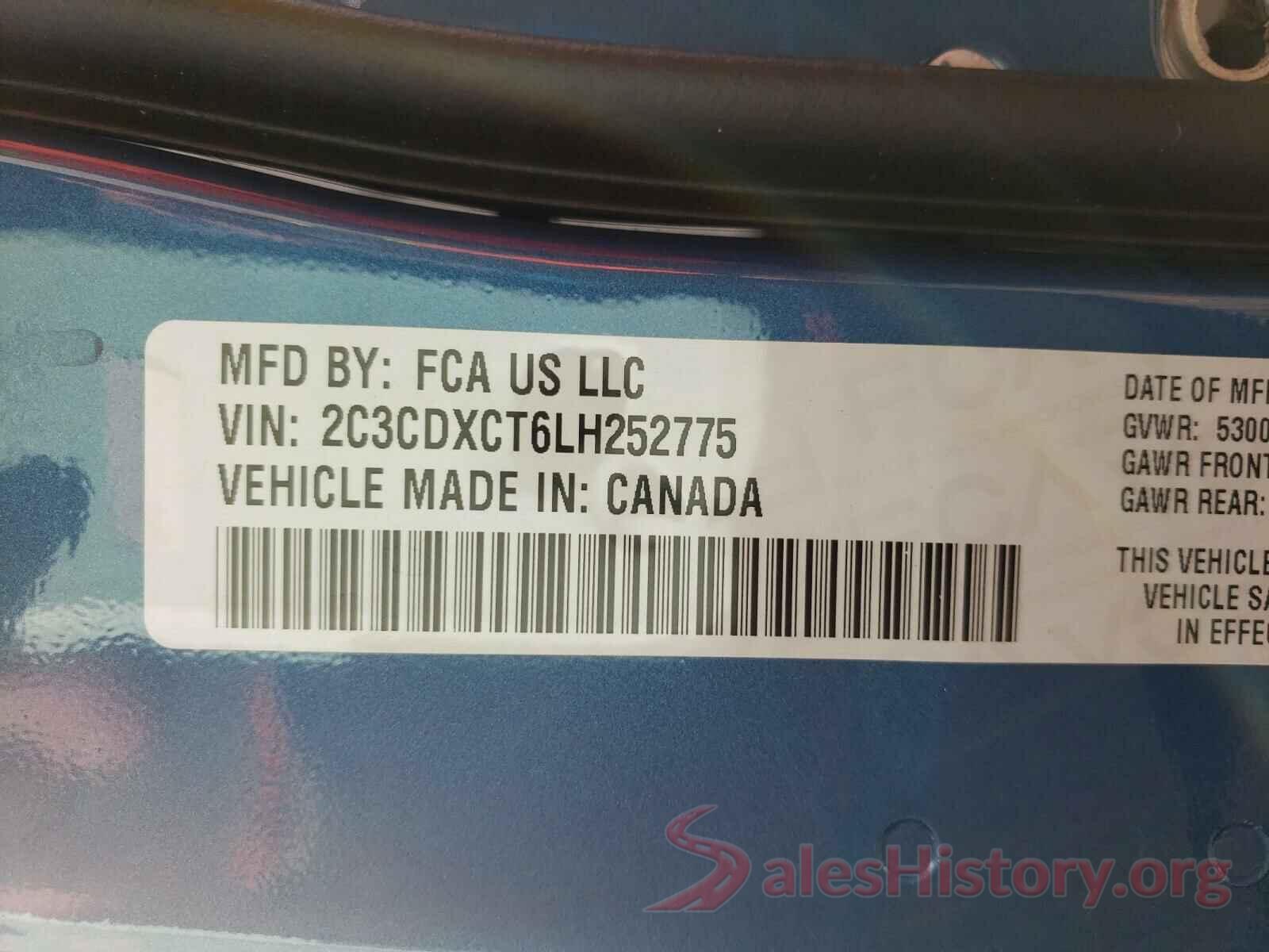 2C3CDXCT6LH252775 2020 DODGE CHARGER