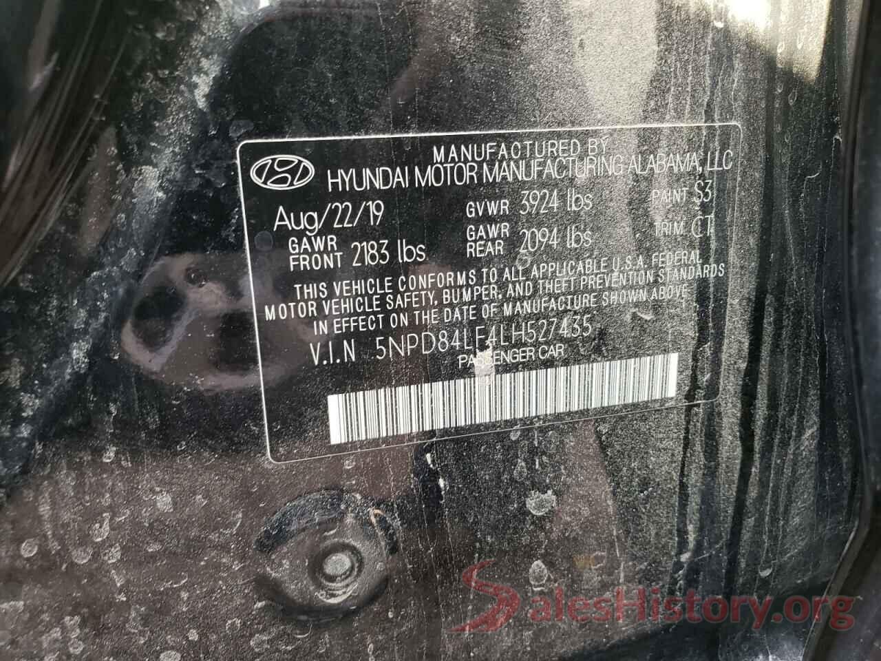 5NPD84LF4LH527435 2020 HYUNDAI ELANTRA