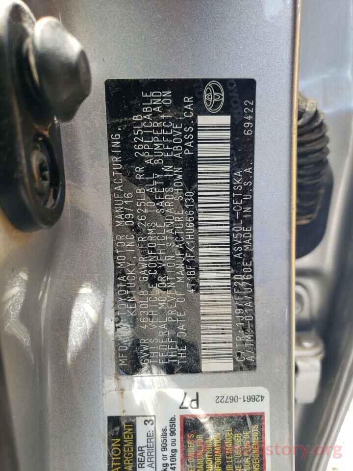 4T1BF1FK1HU666130 2017 TOYOTA ALL OTHER