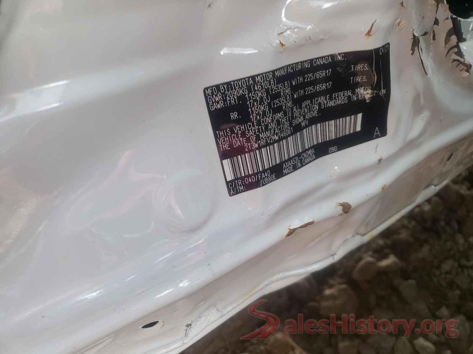 2T3W1RFV2MW146061 2021 TOYOTA RAV4