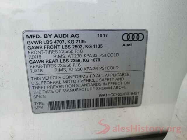 WA1HCCFS2JR015451 2018 AUDI Q3