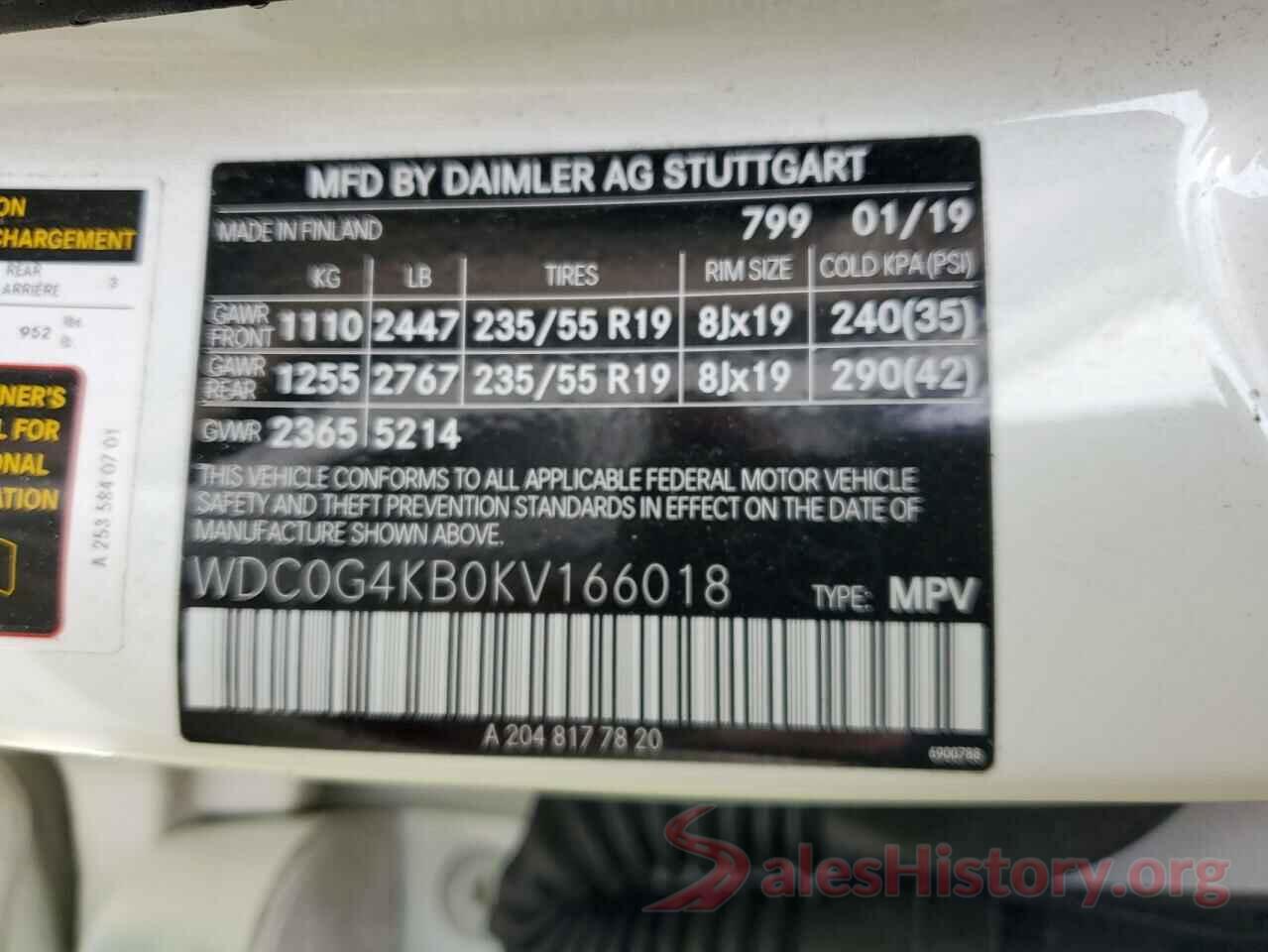 WDC0G4KB0KV166018 2019 MERCEDES-BENZ GLC-CLASS