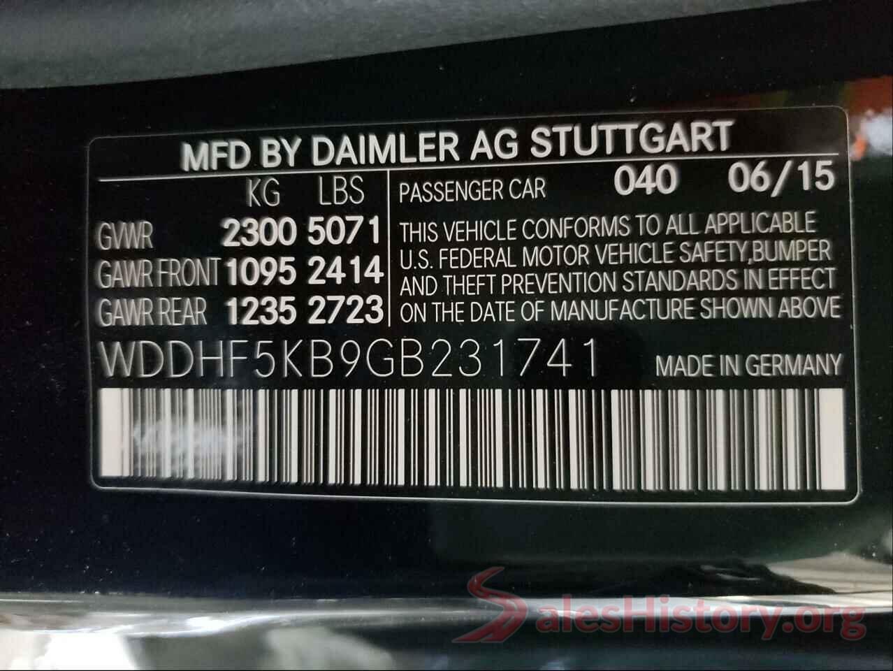 WDDHF5KB9GB231741 2016 MERCEDES-BENZ E-CLASS