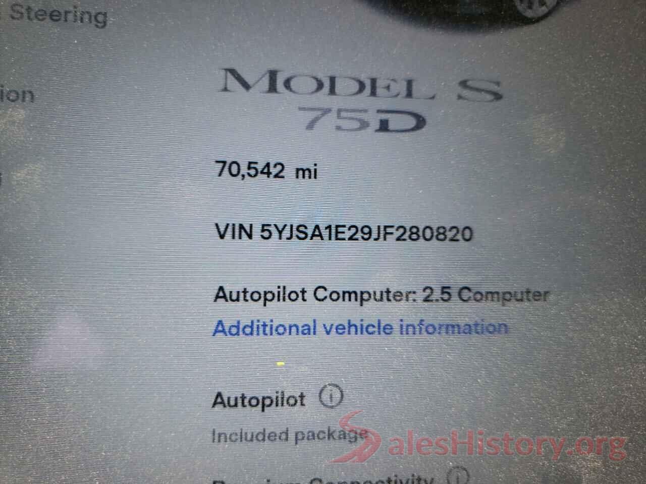 5YJSA1E29JF280820 2018 TESLA MODEL S