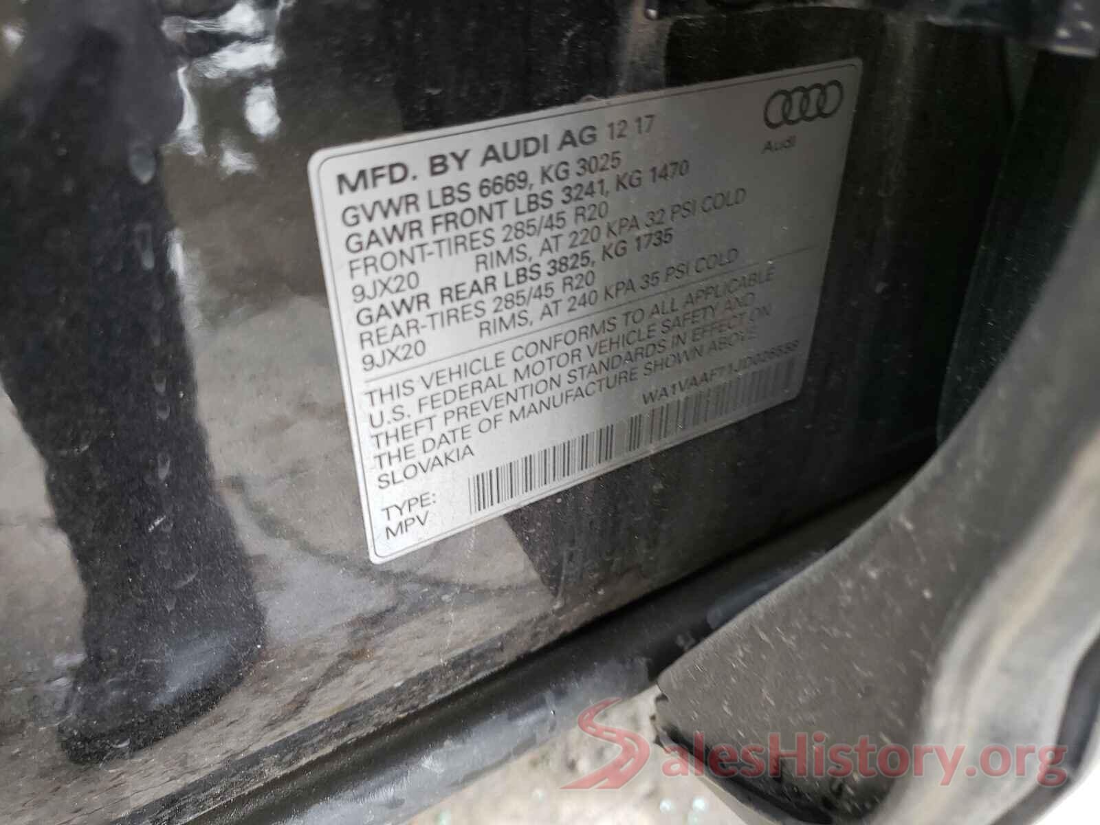 WA1VAAF71JD026558 2018 AUDI Q7