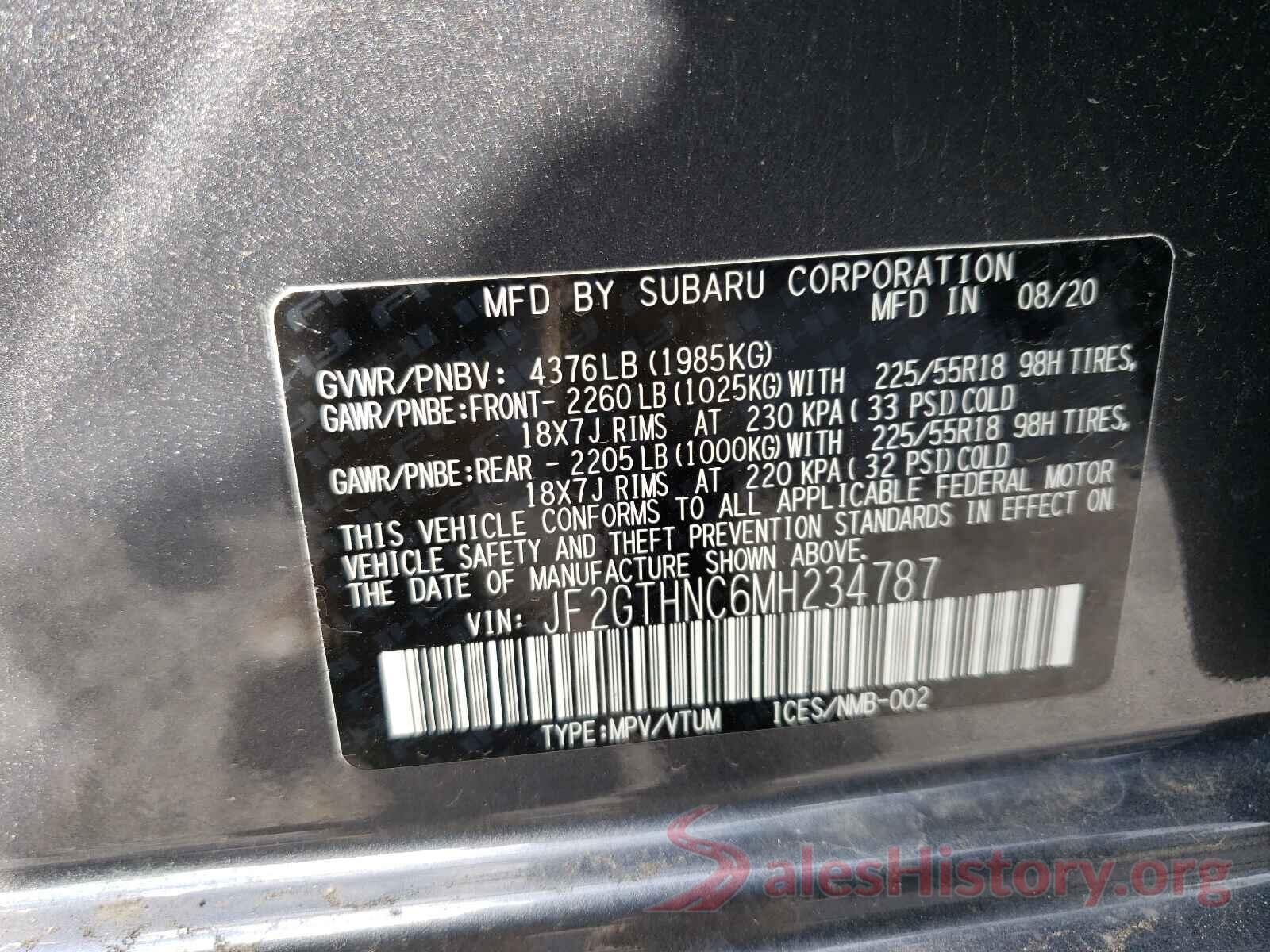 JF2GTHNC6MH234787 2021 SUBARU CROSSTREK