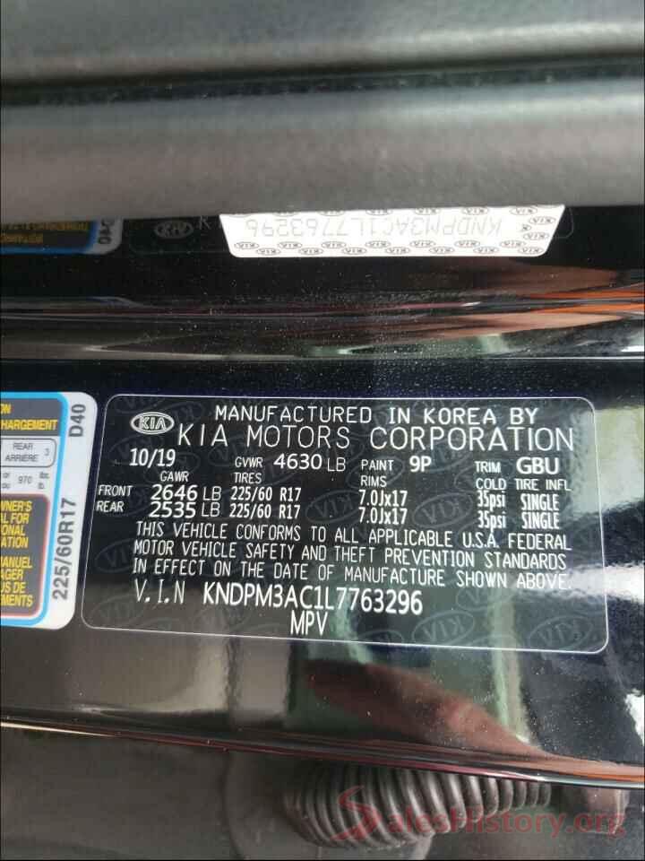 KNDPM3AC1L7763296 2020 KIA SPORTAGE