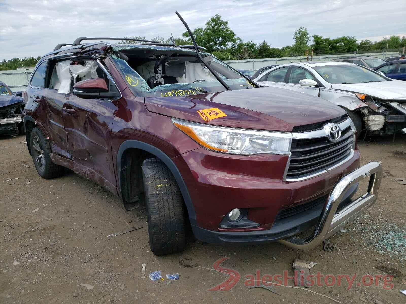 5TDJKRFH6GS336999 2016 TOYOTA HIGHLANDER