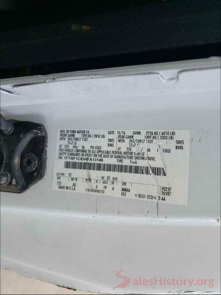 1FTMF1C83HFA13146 2017 FORD F150