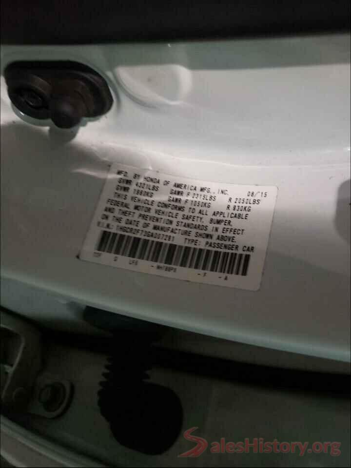 1HGCR2F73GA007291 2016 HONDA ACCORD