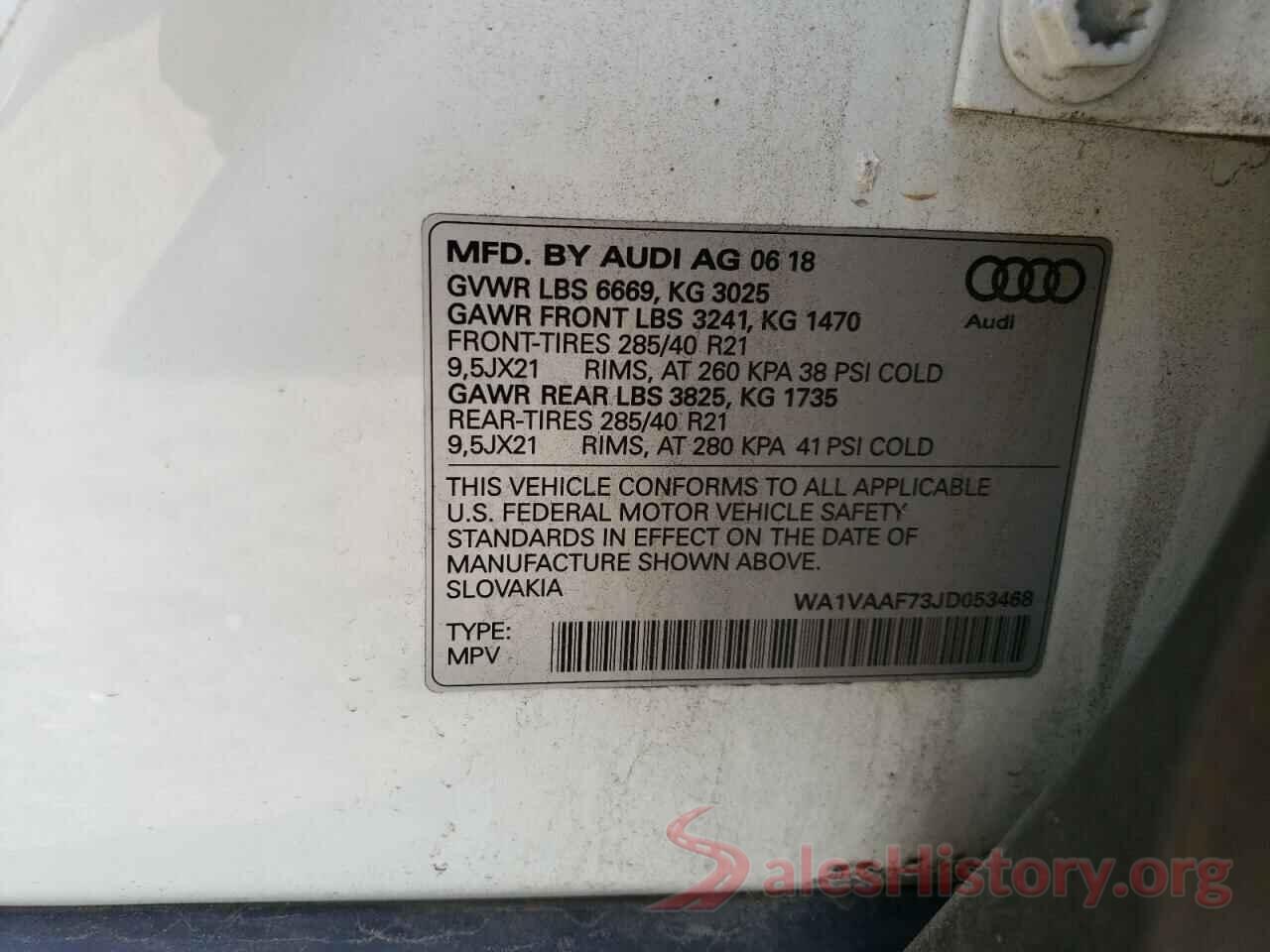 WA1VAAF73JD053468 2018 AUDI Q7