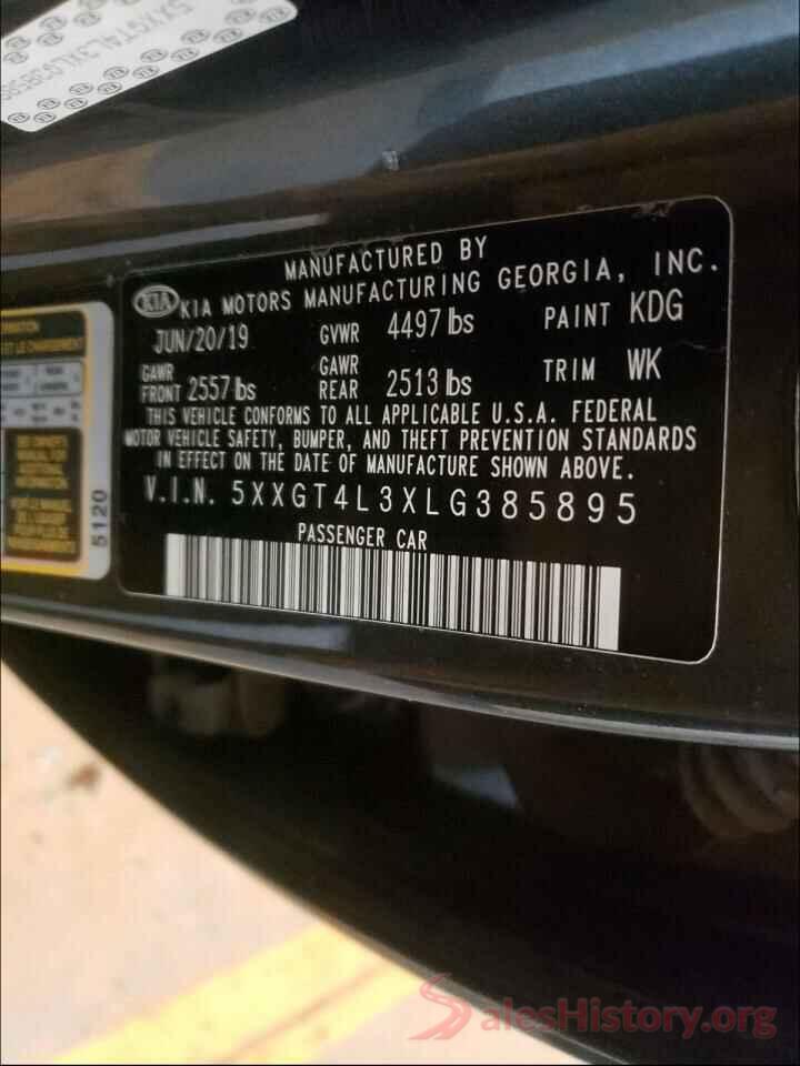 5XXGT4L3XLG385895 2020 KIA OPTIMA