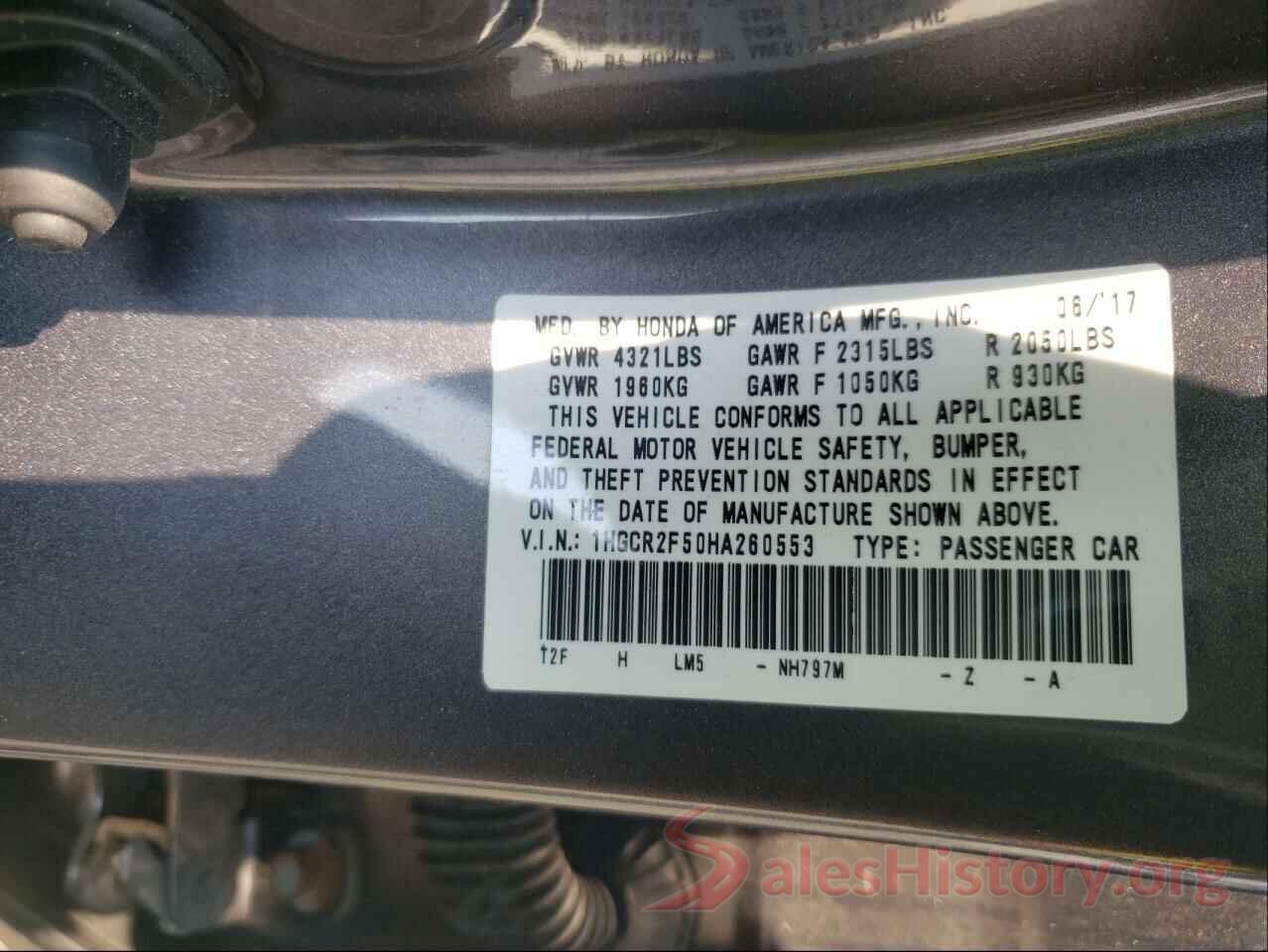 1HGCR2F50HA260553 2017 HONDA ACCORD