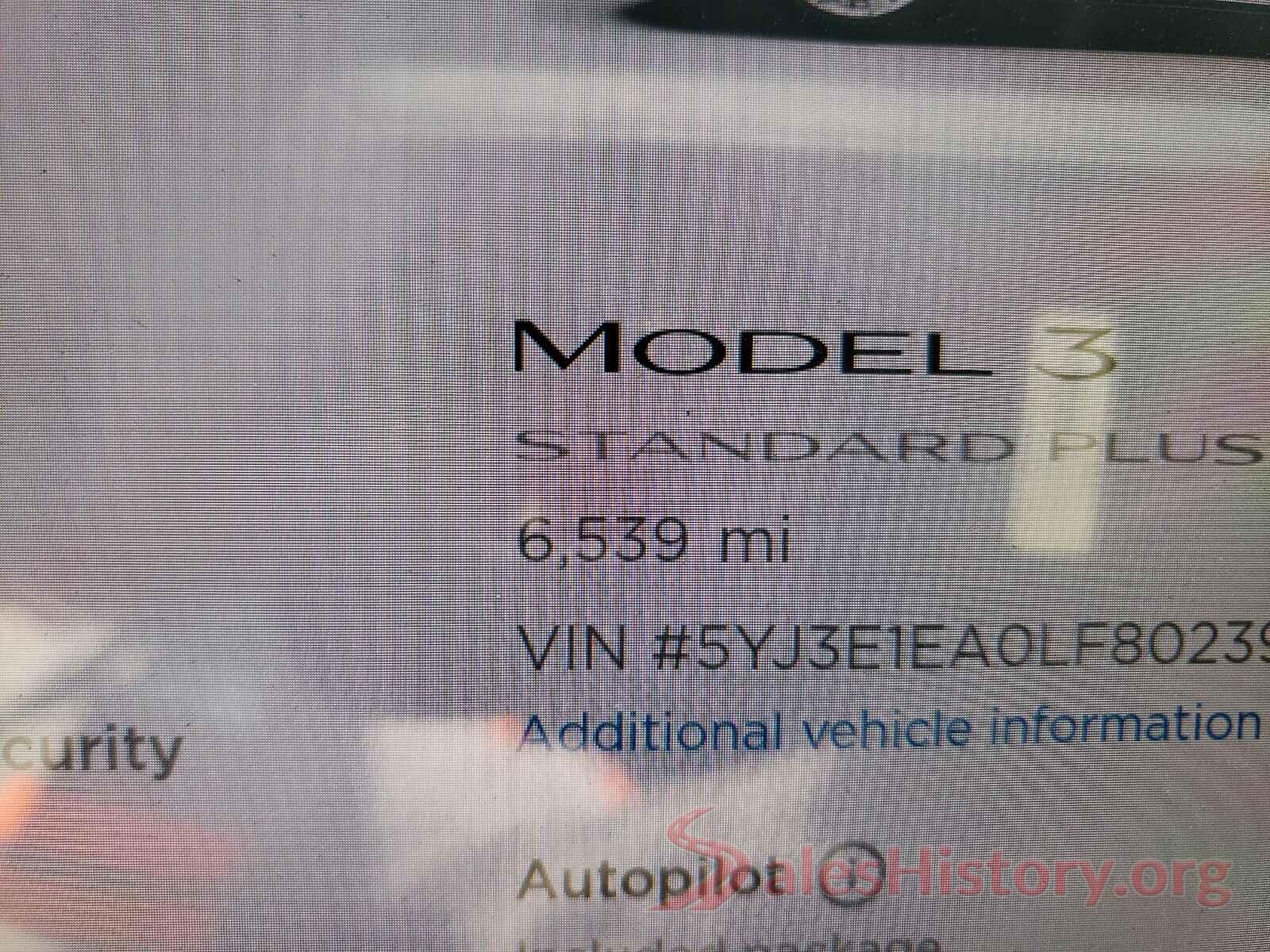 5YJ3E1EA0LF802396 2020 TESLA MODEL 3