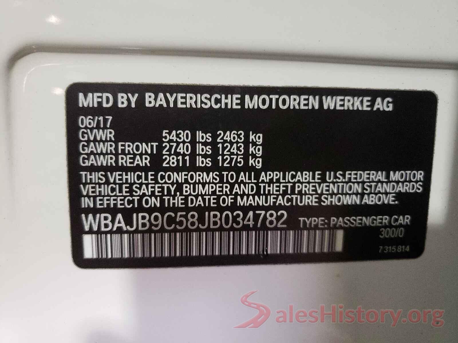 WBAJB9C58JB034782 2018 BMW M5