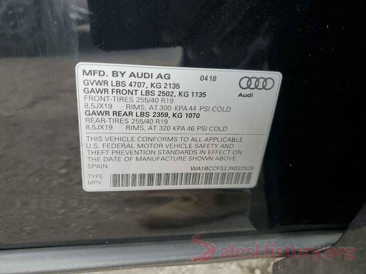 WA1BCCFS2JR032529 2018 AUDI Q3