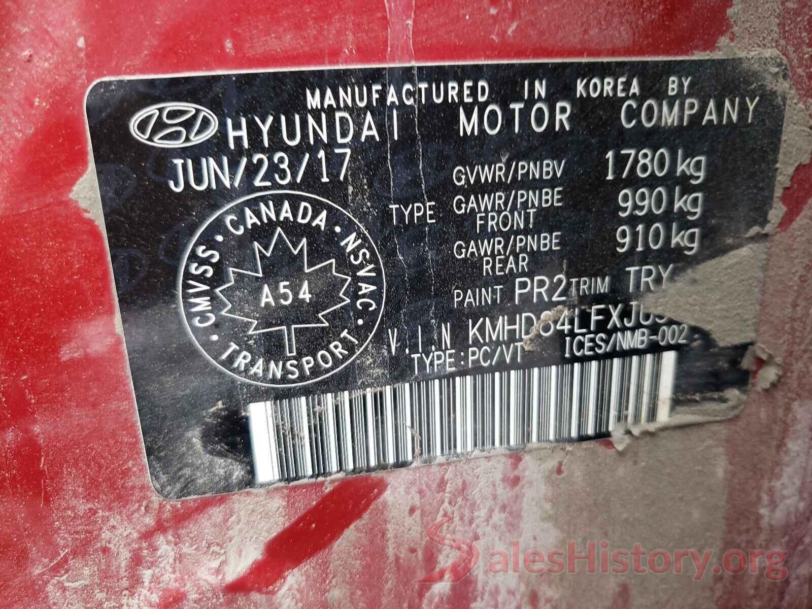 KMHD84LFXJU509729 2018 HYUNDAI ELANTRA